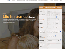 Tablet Screenshot of instantquotelifeinsurance.com